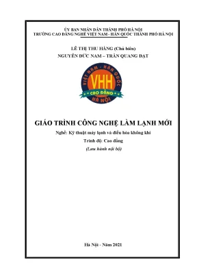 Giáo trình công nghệ làm lạnh mới nghề kỹ thuật máy lạnh và điều hòa không khí cao đẳng