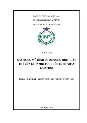 Khóa luận tốt nghiệp xây dựng mô hình dược động học quần thể của ethambutol trên bệnh nhân lao phổi