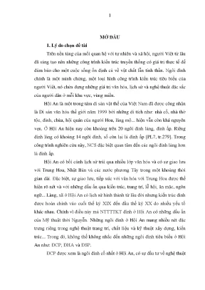 Luận ántoàn văn nghệ thuật trang trí trên kiến trúc của đình cẩm phô đình hội an và đình sơn phong thành phố hội an tỉnh quảng nam