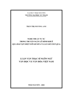 Luận văn thạc sĩ hay nghệ thuật tự sự trong truyện ngắn lê minh khuê qua hai tập nhiệt đới gió mùa và làn gió chảy qua
