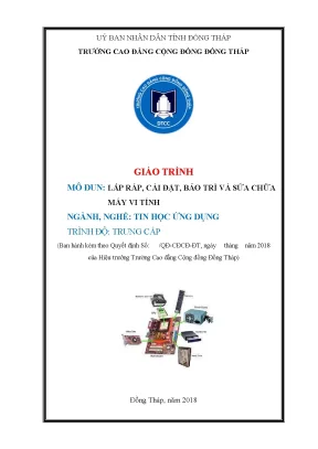 Giáo trình lắp ráp cài đặt bảo trì và sửa chữa máy vi tính ngành tin học ứng dụng trung cấp