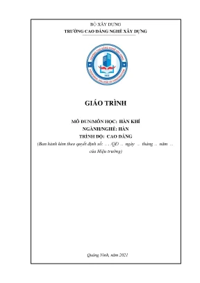 Giáo trình hàn khí nghề hàn cao đẳng 2