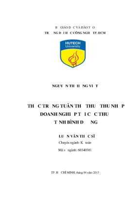 Luận văn thạc sĩ kế toán thực trạng tuân thủ thuế thu nhập doanh nghiệp tại cục thuế tỉnh bình dương