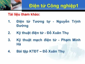 Điện tử công nghiệp tương tự 1
