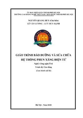 Giáo trình bảo dưỡng và sửa chữa hệ thống phun xăng điện tử nghề công nghệ ô tô cao đẳng