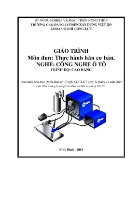 Giáo trình thực hành hàn cơ bản nghề hàn cao đẳng