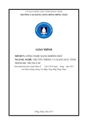 Giáo trình công nghệ mạng không dây ngành truyền thông và mạng máy tính trung cấp