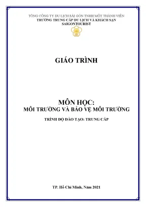 Giáo trình môi trường và bảo vệ môi trường trình độ trung cấp