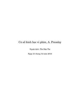 Tìm hiểu cơ sở hình học vi phân