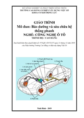 Giáo trình bảo dưỡng và sửa chữa hệ thống phanh nghề công nghệ ô tô cao đẳng 2