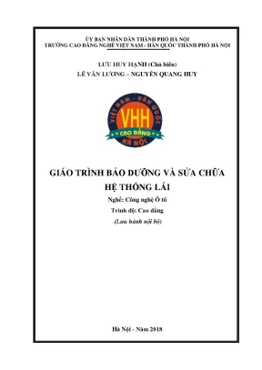Giáo trình bảo dưỡng và sửa chữa hệ thống lái nghề công nghệ ô tô cao đẳng