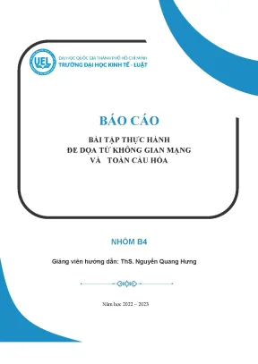Bài tập thực hành đe dọa từ không gian mạng và toàn cầu hóa