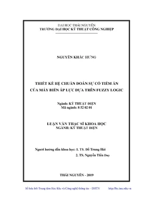 Luận văn thạc sĩ hay thiết kế hệ chuẩn đoán sự cố tiềm ẩn của máy biến áp lực dựa trên fuzzy logic