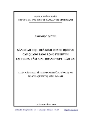 Luận văn thạc sĩ hay nâng cao hiệu quả kinh doanh dịch vụ cáp quang băng rộng fiber vnn tại trung tâm kinh doanh vnpt lào