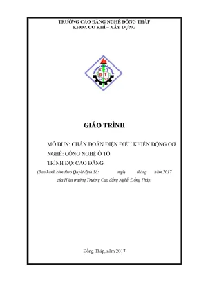 Giáo trình chẩn đoán điện điều khiển động cơ nghề công nghệ ô tô cao đẳng