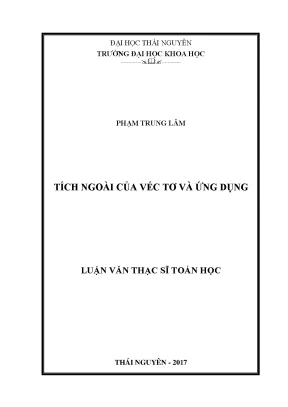Luận văn thạc sĩ hay tích ngoài của véc tơ và ứng dụng