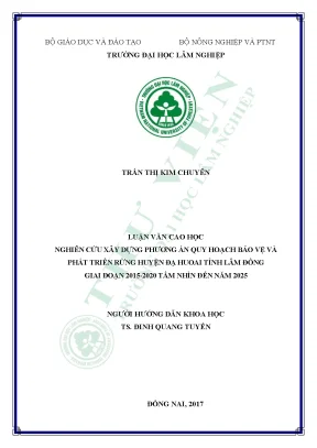 Luận văn thạc sĩ hay nghiên cứu xây dựng phương án quy hoạch bảo vệ và phát triển rừng huyện đạ huoai tỉnh lâm đồng giai đoạn 2015 2020 tầm nhìn đến năm 2025