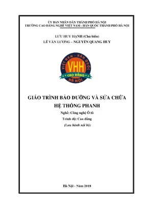 Giáo trình bảo dưỡng và sửa chữa hệ thống phanh nghề công nghệ ô tô cao đẳng
