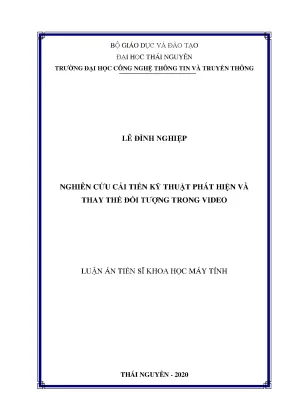 Luận văn thạc sĩ hay nghiên cứu cải tiến kỹ thuật phát hiện và thay thế đối tượng trong video