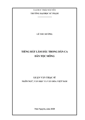 Luận văn thạc sĩ hay tiếng hát làm dâu trong dân ca dân tộc mông