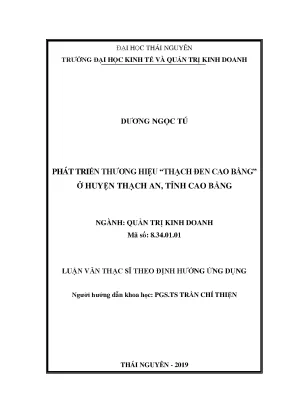 Luận văn thạc sĩ hay phát triển thương hiệu thạch đen cao bằng ở huyện thạch an tỉnh cao bằng