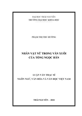 Luận văn thạc sĩ hay nhân vật nữ trong văn xuôi của tống ngọc hân