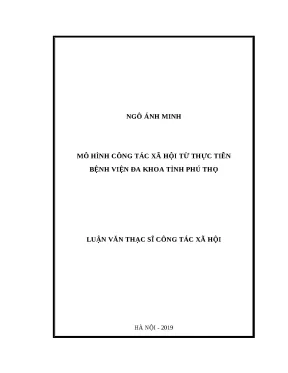 Luận văn thạc sỹ mô hình công tác xã hội từ thực tiễn bệnh viện đa khoa tỉnh phú thọ