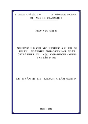 Luận văn thạc sĩ hay nghiên cứu đặc điểm cấu trúc của kiểu rừng kín thường xanh hỗn giao cây lá rộng và cây lá kim tại vườn quốc gia bidoup núi bà tỉnh lâm đồng
