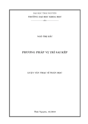 Luận văn thạc sĩ hay phương pháp vị trí sai kép