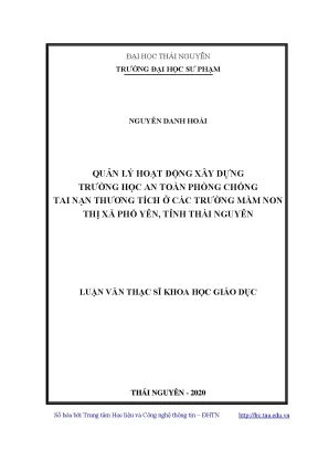 Luận văn thạc sĩ hay quản lý hoạt động xây dựng trường học an toàn phòng chống tai nạn thương tích ở các trường mầm non