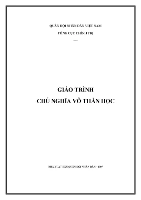 Giáo trình chủ nghĩa vô thần học phần 1