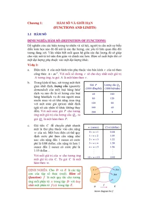Chương 1 hàm số và giới hạn functions and limits