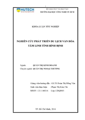 Luận văn thạc sĩ hay nghiên cứu phát triển du lịch văn hóa tâm linh tỉnh bình định
