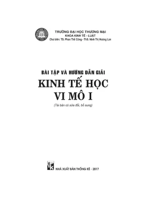 Kinh tế học vi mô i bài tập và hướng dẫn giải