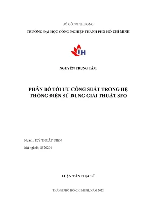 Phân bố tối ưu công suất trong hệ thống điện sử dụng giải thuật sfo