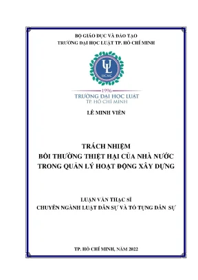 Trách nhiệm bồi thường thiệt hại của nhà nước trong quản lý hoạt động xây dựng