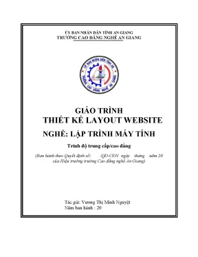 Giáo trình thiết kế layout website nghề lập trình máy tính trình độ cđtc