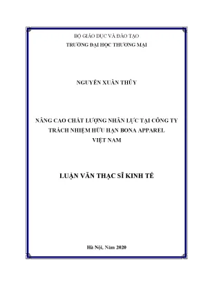 Luận văn thạc sĩ nâng cao chất lượng nhân lực tại công ty tnhh bon apparel việt nam
