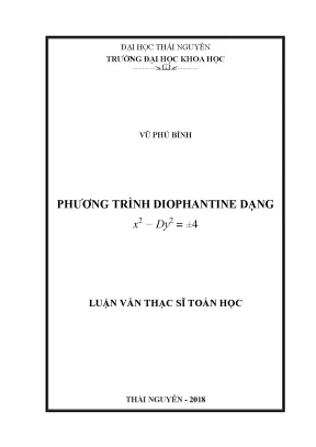 Luận văn thạc sĩ hay phương trình diophantine dạng x2 dy2 ±4