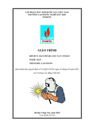 Giáo trình hàn hồ quang tay cơ bản nghề hàn cao đẳng trường cao đẳng dầu khí