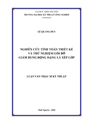 Luận văn thạc sĩ hay nghiên cứu tính toán thiết kế và thử nghiệm gối đỡ giảm rung động dạng lá xếp lớp