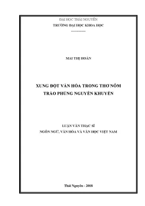 Luận văn thạc sĩ hay xung đột văn hóa trong thơ nôm trào phúng nguyễn khuyến