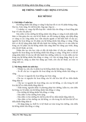 Giáo trình hệ thống nhiên liệu động cơ xăng trường cao đẳng nghề an giang