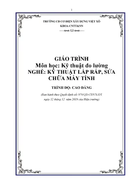 Giáo trình kỹ thuật đo lường nghề kỹ thuật lắp ráp sửa chữa máy tính cao đẳng
