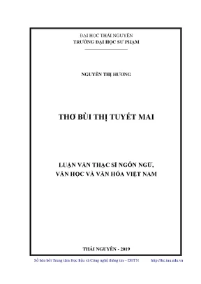 Luận văn thạc sĩ hay thơ bùi thị tuyết mai
