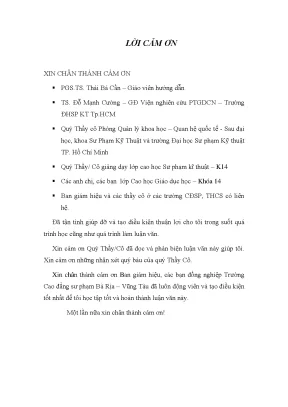 Luận văn thạc sĩ xây dựng chương trình đào tạo bồi dưỡng giáo viên đáp ứng hệ thống mục tiêu môn công nghệ ở trường thcs