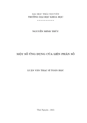 Luận văn thạc sĩ hay một số ứng dụng của liên phân số