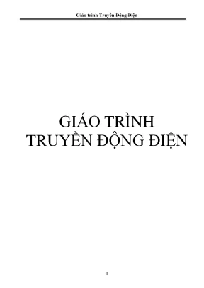 Giáo trình truyền động điện 2