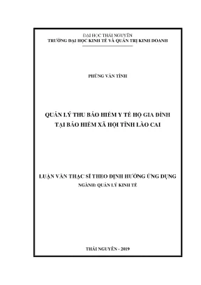 Luận văn thạc sĩ hay quản lý thu bảo hiểm y tế hộ gia đình tại bảo hiểm xã hội tỉnh lào cai