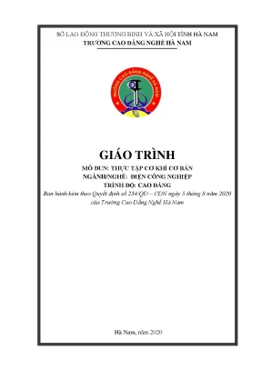 Giáo trình mô đun thực tập cơ khí cơ bản ngànhnghề điện công nghiệp